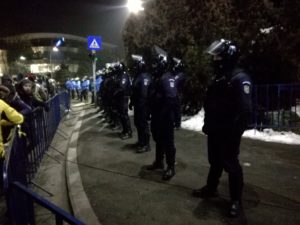 Jandarmi la protestele din Piata Victoriei